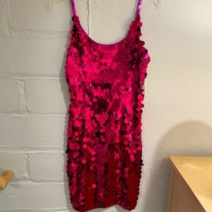 Pink Sequin Mini-dress
